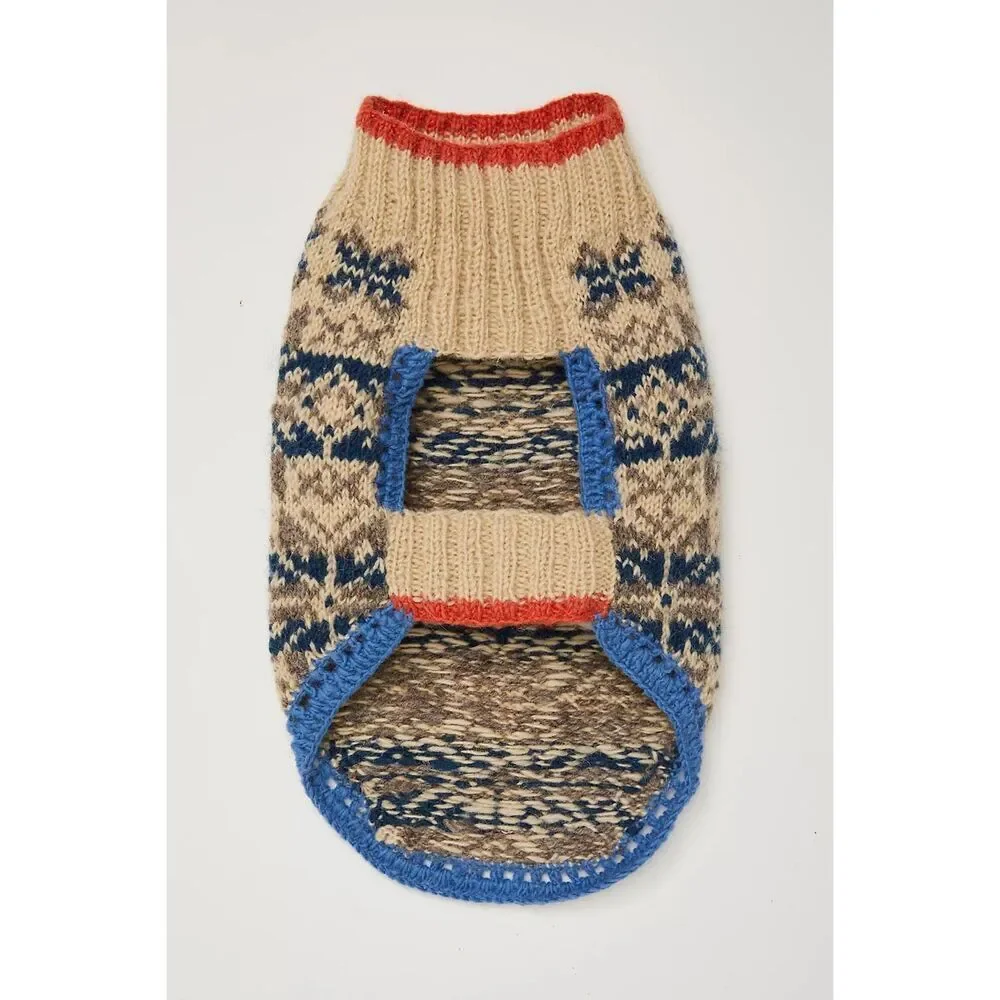 New Free People x French Knot Snowflake Dog Sweater Size M.